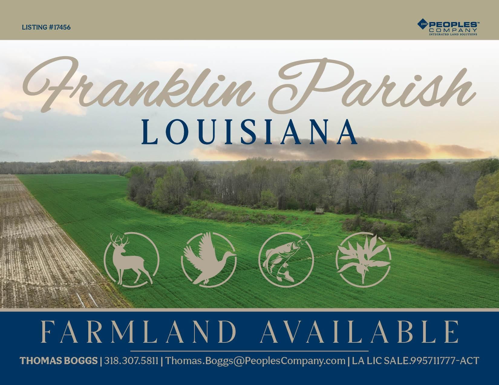 Baskin, Franklin Parish, LA Farms and Ranches, Recreational Property, Hunting Property for sale