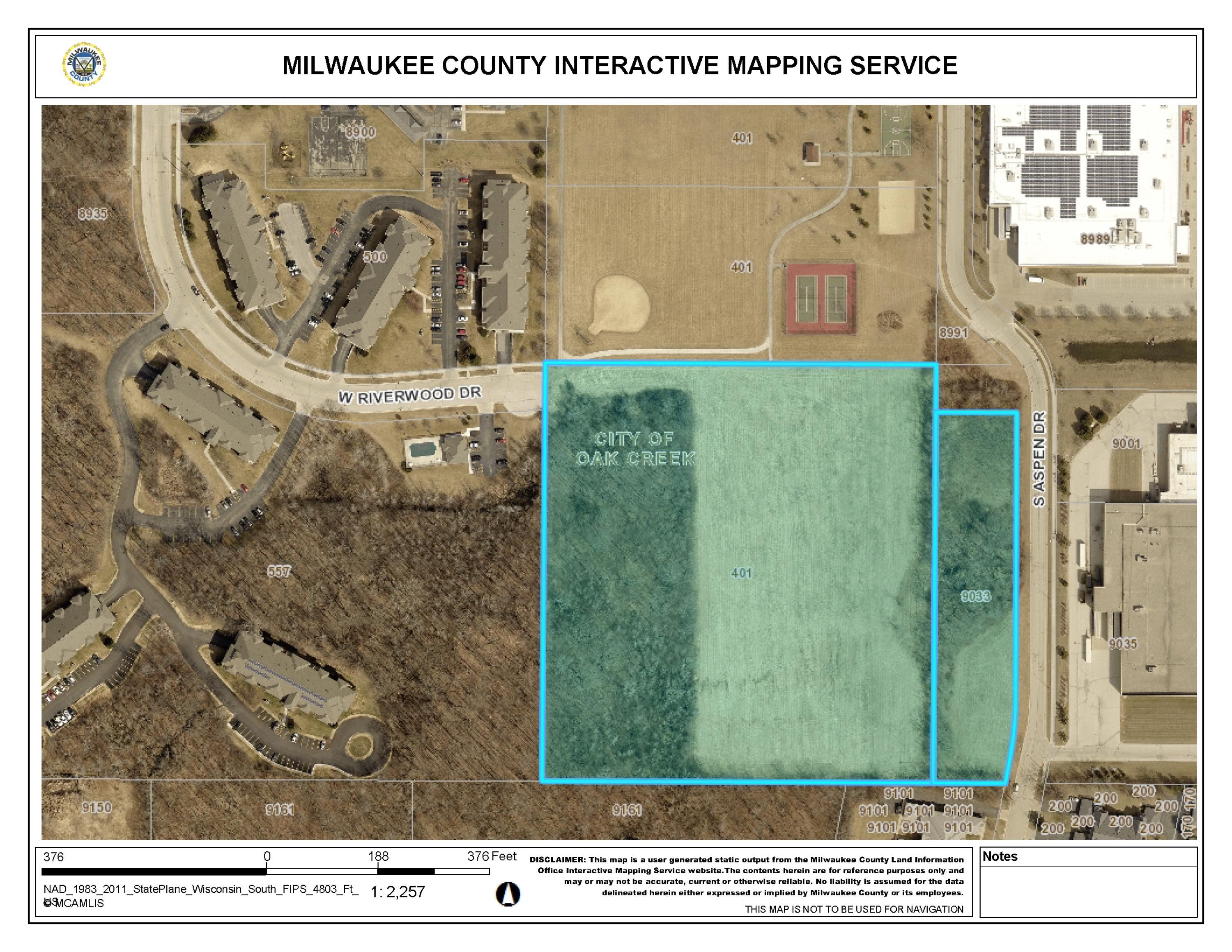 Oak Creek, Milwaukee County, WI Undeveloped Land for sale Property ID