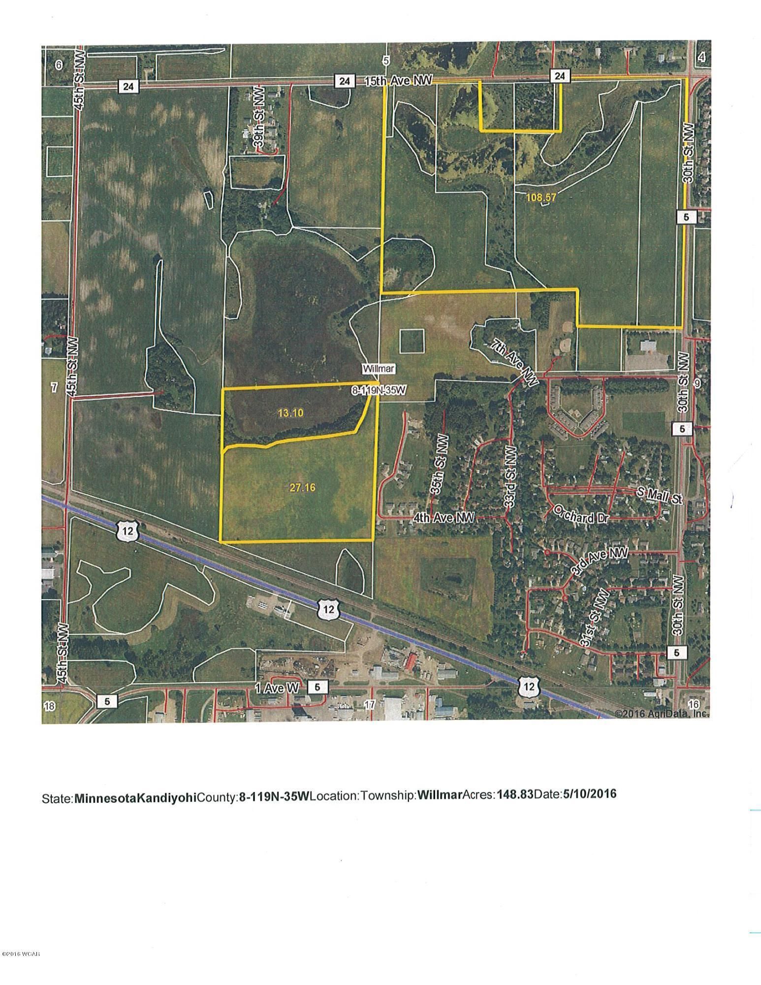 Willmar, Kandiyohi County, MN Undeveloped Land for sale Property ID