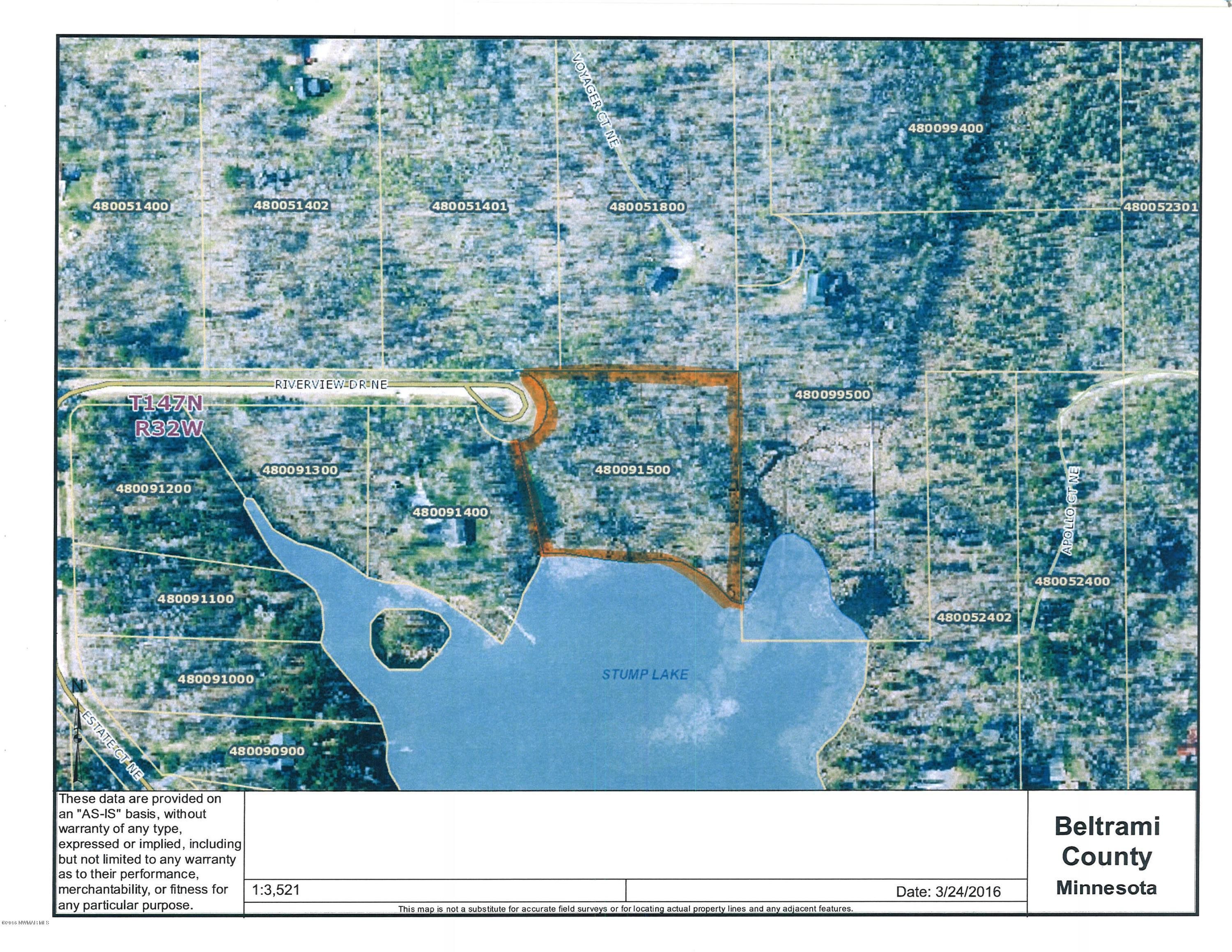 Bemidji, Beltrami County, MN Undeveloped Land, Lakefront Property