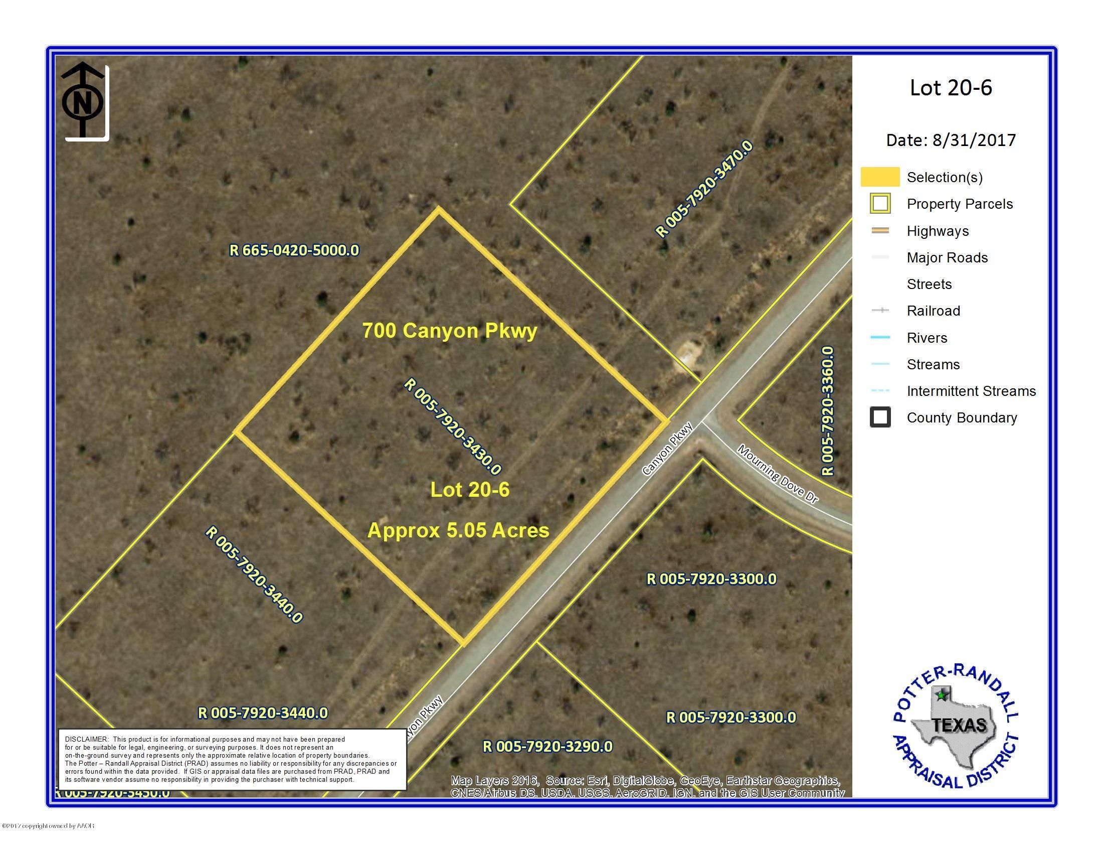 Amarillo, Randall County, TX Undeveloped Land for sale Property ID
