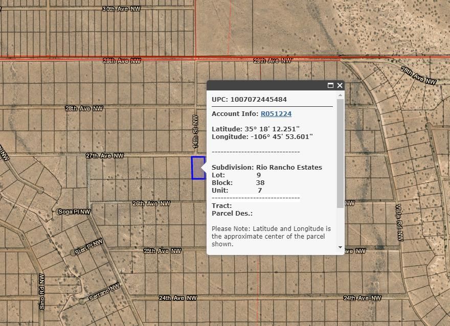 Rio Rancho, Sandoval County, NM Undeveloped Land, Homesites for sale