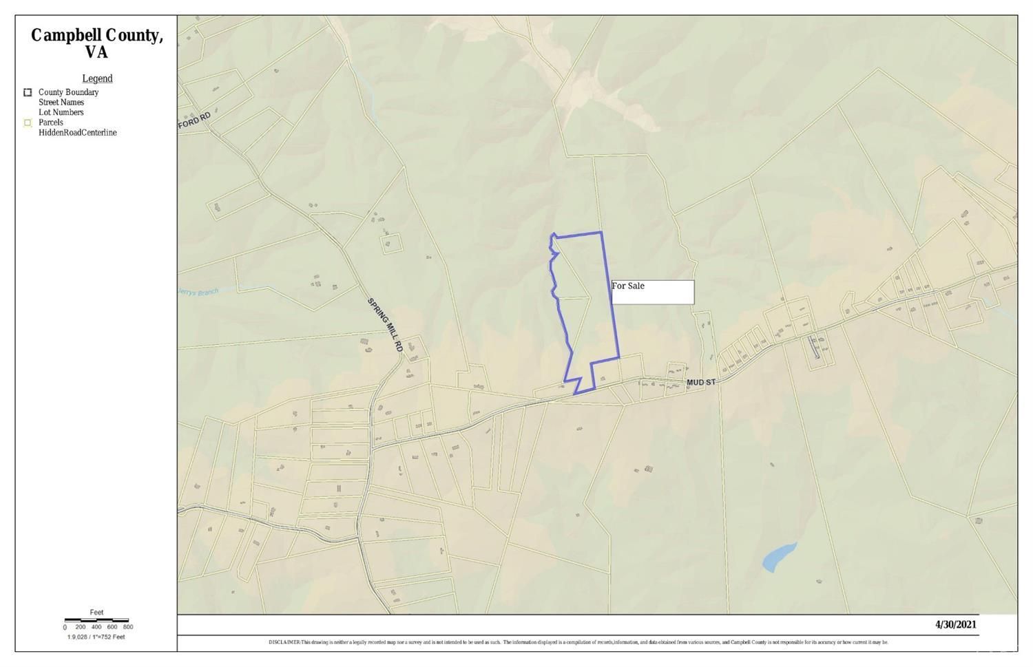 Concord, Campbell County, VA Undeveloped Land for sale Property ID